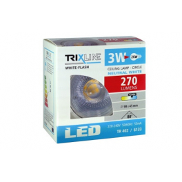 TR 402 3W 240lm 4200K matt fehér kerek spot lámpa 90x45mm